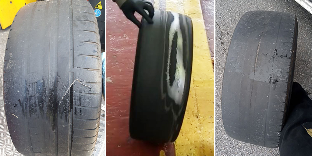 Shocking images of illegal tyres